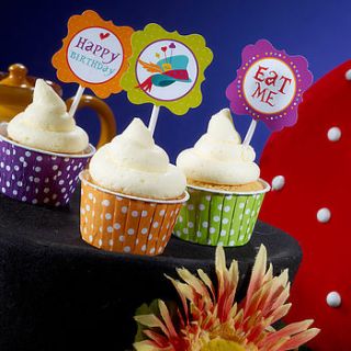 mad hatter cupcake toppers by feather grey parties
