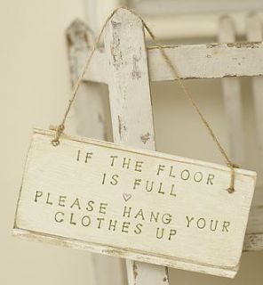 if the floor is full  handpainted sign by abigail bryans designs