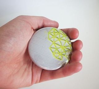 geometric compact mirror by laurel howells