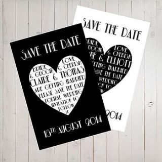 save the date art deco style postcards by ciliegia designs