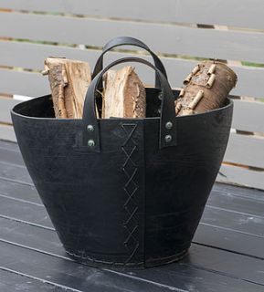 new recycled tyre log basket / bucket by tread