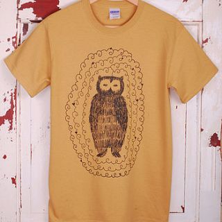 owl t shirt by don't feed the bears