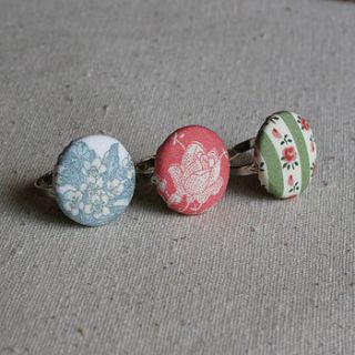 handmade country garden floral ring by laurafallulah