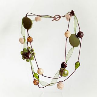 multi strand organza necklace by lucy