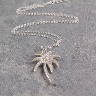 sterling silver palm tree necklace by otis jaxon silver and gold jewellery
