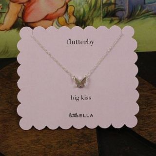 childrens butterfly charm necklace by nest