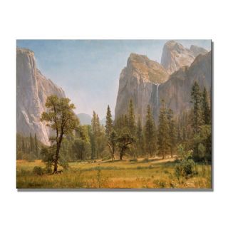 Trademark Fine Art Bridal Veil Falls Yosemite by Albert Bierstadt