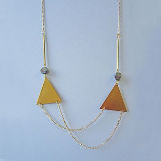 deianira double triangle necklace by eclectic eccentricity