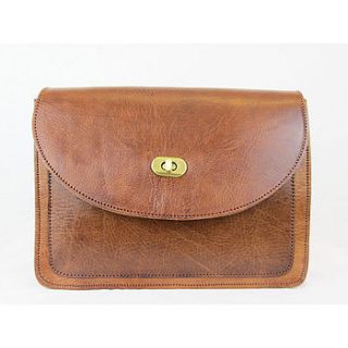 classic leather clutch by ismad london