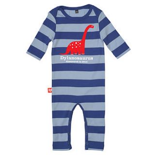 personalised dippy dinosaur babygrow by sgt.smith