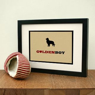 'golden boy' limited edition art print by the typecast gallery