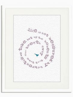 'life is not measured' spiral print by hello monkey