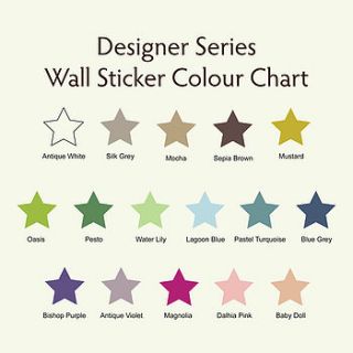 pack of decorative wall stickers by nutmeg