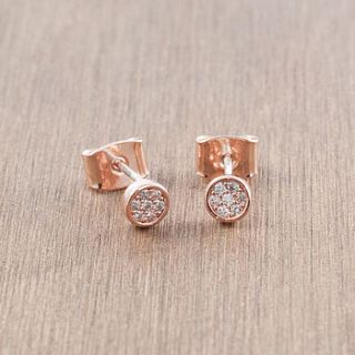 rose gold stud earrings by astrid & miyu