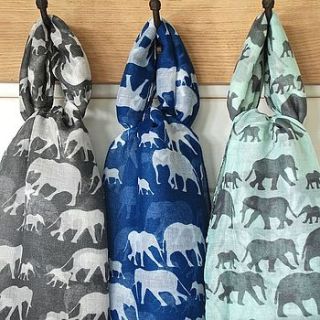 elephant print scarf by penelopetom direct ltd