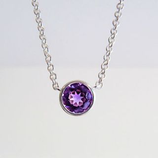 sterling silver amethyst necklace by wue