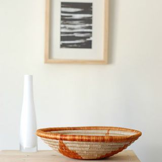 bronze leaf woven basket by happy piece