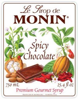 Monin Spicy Chocolate (Formerly Mayan Chocolate) Syrup 750ml Bottle  Mayan Mocha  Grocery & Gourmet Food