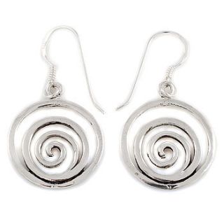 silver spiral earrings by charlotte's web