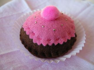 scented cupcake pin cushion by mollycupcakes