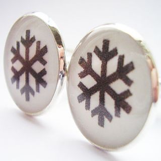 snowflake christmas cufflinks by sophie hutchinson designs