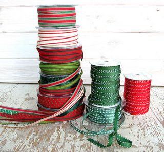 red & green ribbon collection by gertie & mabel