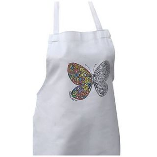 colour in children's butterfly apron by pink pineapple