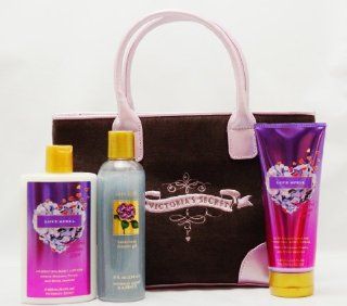 Victoria's Secret Garden LOVE SPELL Body Lotion/ Hand Body Cream/ Luxurious Shower Gel and Tote Bag   4 Pcs Gift Set  Beauty
