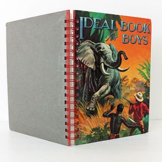 ideal book for boys upcycled journal by peony and thistle