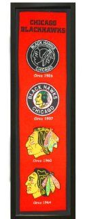 Chicago Blackhawks Logo Banner. Chicago Blackhawks has had few Offical Logos throughout their history. The first was introduced in the 1920's. Professionally Framed to an 11x35  Prints  