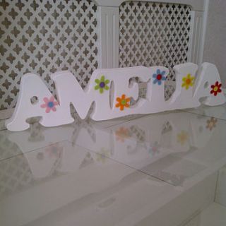 personalised wooden name by loving luxuries