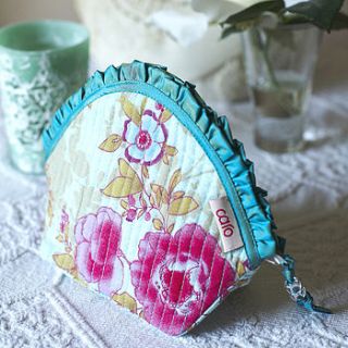 floral print shell make up bag by caro london