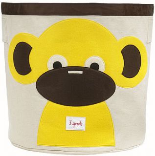 monkey toy storage bin by nubie modern kids boutique