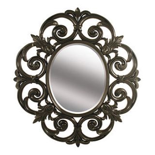 glossy black decorative wall mirror by out there interiors