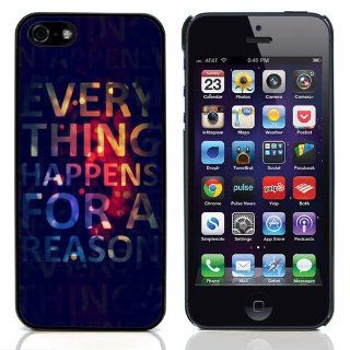 Casegarden Art Case Serie Everything Happens For A Reason Hard Case Cover for Apple iPhone 5 5G Cell Phones & Accessories