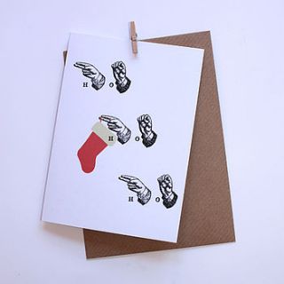 'delivered by hand' ho ho ho card by rsb designs