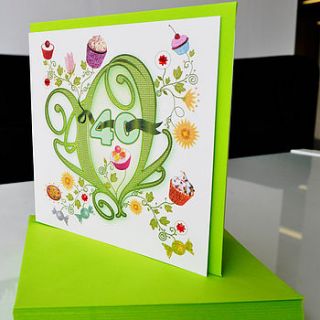 gourmet garden 40th birthday card by come for a dream
