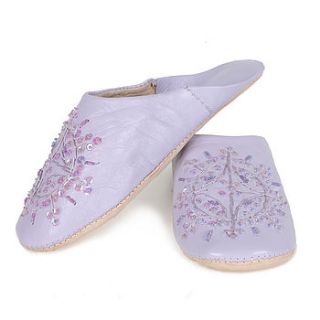 moroccan leather babouche slippers, pastels by bohemia