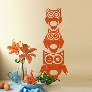 owl family wall sticker by sirface graphics