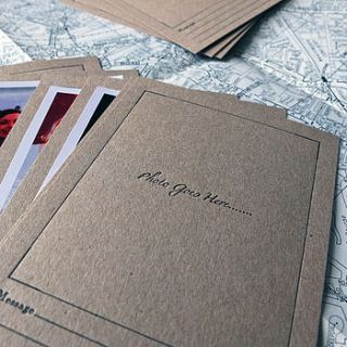 letterpress polaroid wedding guest cards by wolf & ink
