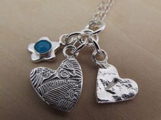 personalised silver birthstone necklace by lucy kemp jewellery