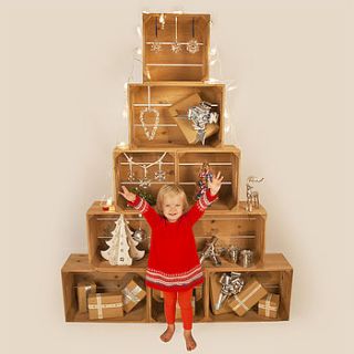 large christmas crate tree by plantabox