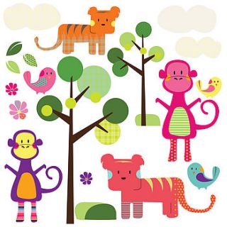 jungle animal wall stickers by spin collective