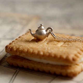 silver teapot necklace by lily charmed