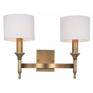Maxim MAX 22379OMNAB Natural Aged Brass Fairmont 2 Light Wall Sconce
