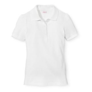 French Toast Girls School Uniform Short Sleeve Polo   White 20