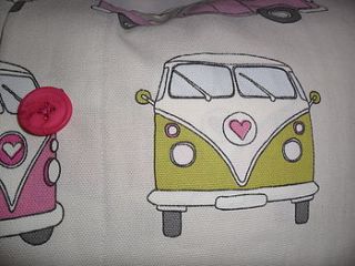 personalised campervan cushion by lola smith designs