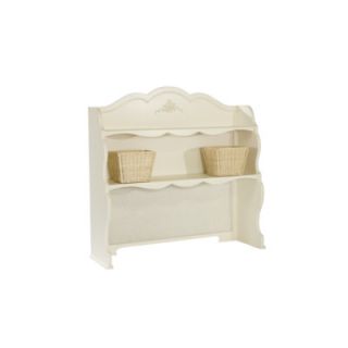 LC Kids Enchantment Hutch for Desk in Distressed Antique Off White