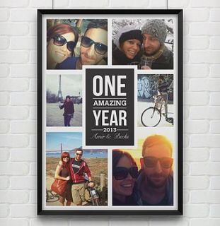 'one amazing year' personalised photo print by doodlelove