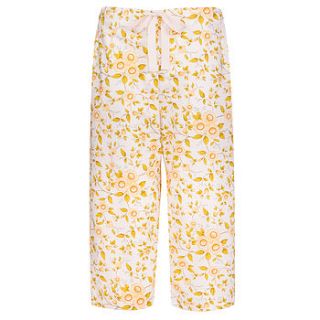 camellia cropped pyjama trousers by nutmeg sleepwear